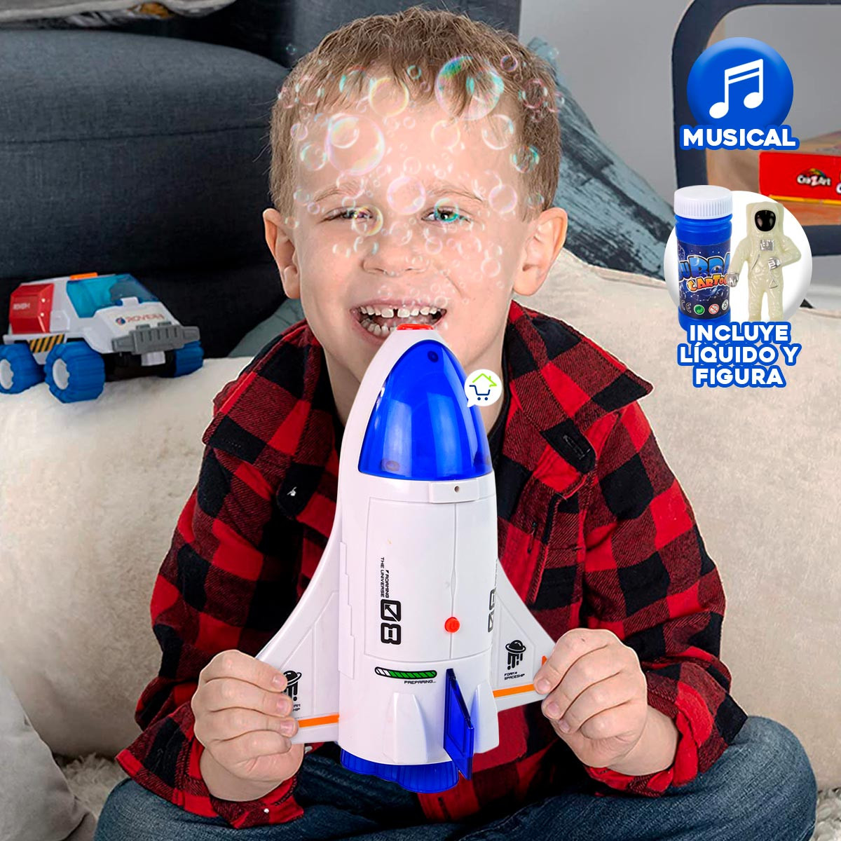 Miniatura 5 de Maquina De Burbujas Cohete FH102